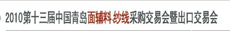 2010第十三屆中國青島國際面輔料、紗線采購交易會暨出口交易會